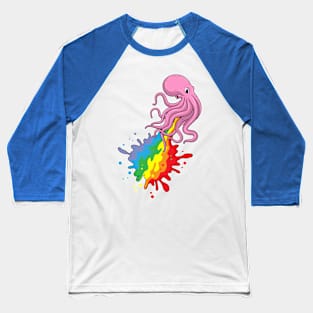 Octopus with Rainbow Baseball T-Shirt